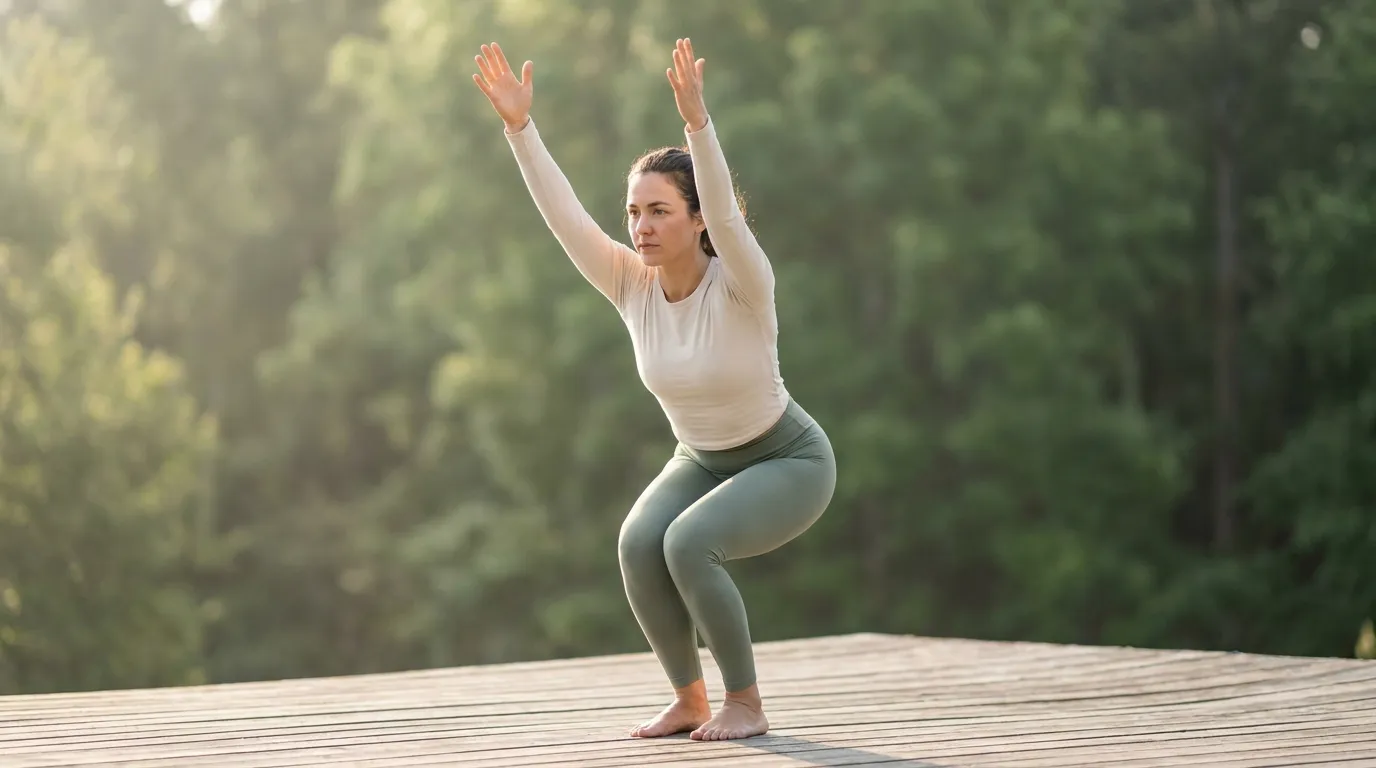 Pozycja krzesła (Utkatasana) — jak ją wykonać poprawnie